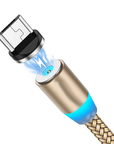 Magnetic USB Cable Fast Charging-gold-micro-usb