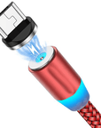 Magnetic USB Cable Fast Charging-red-micro-usb-samsung