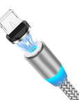 Magnetic USB Cable Fast Charging-silver-apple-usb