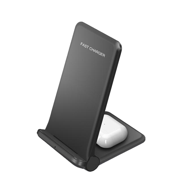 2 in 1 Travel Wireless Fast Charger - Black - Power Adapters