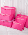 Barnaby’s 6 Piece Travel Cubes - Hot Pink - Packing 