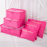 Barnaby’s 6 Piece Travel Cubes - Hot Pink - Packing 