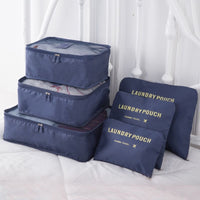 Barnaby’s 6 Piece Travel Cubes - Navy - Packing Organizers