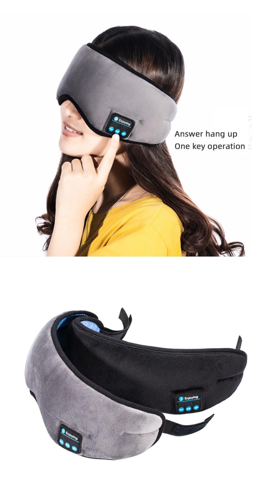  Eye Mask Headset-answer-phone-one-touch