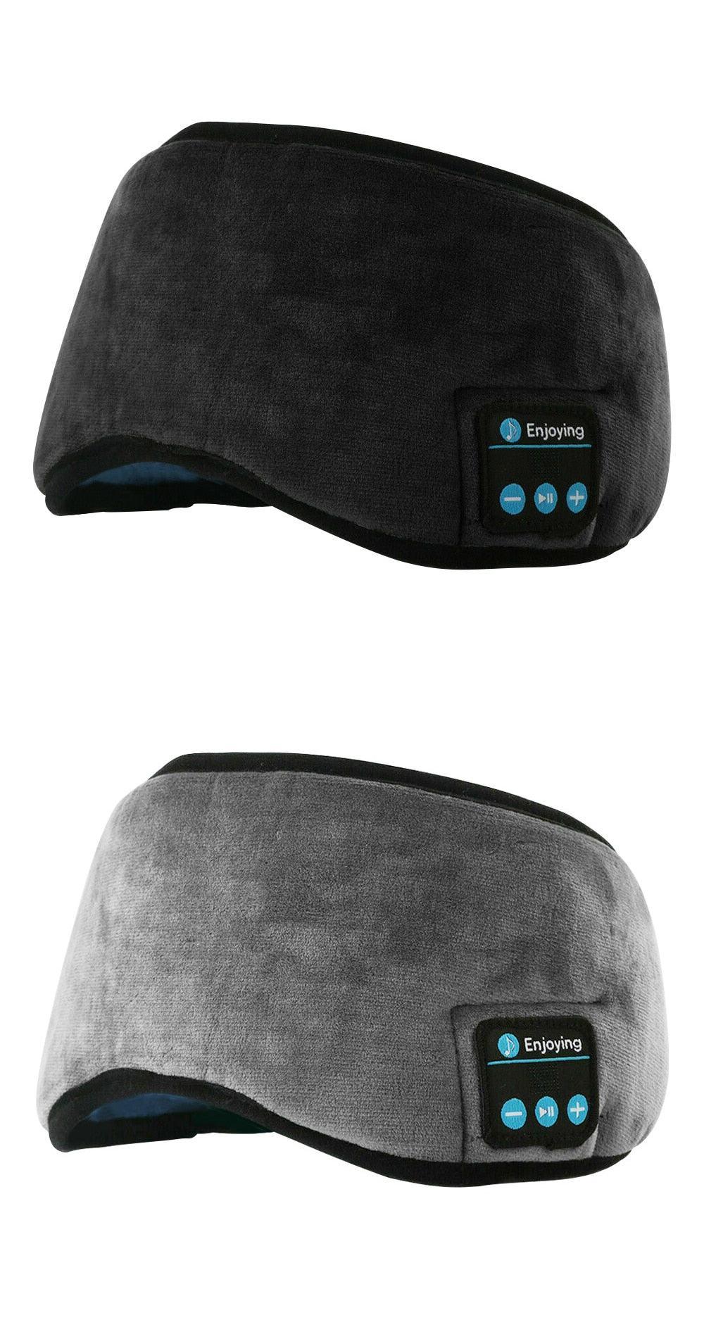 Bluetooth Sleep Eye Mask Headset-calming-sleep-grey-black