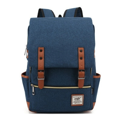 City Vintage Backpack - Dark Blue / 16inch - Backpacks