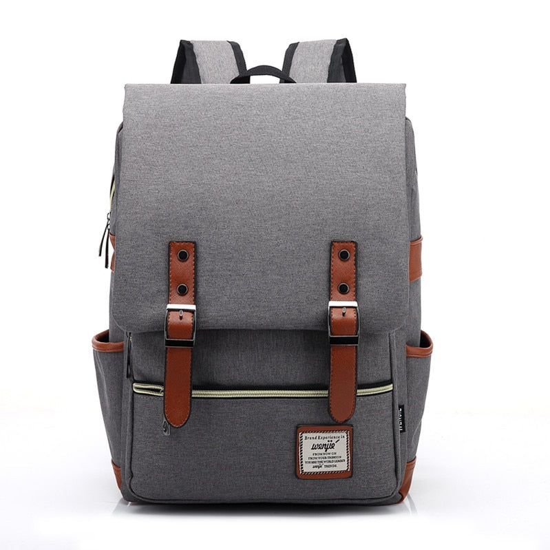 City Vintage Backpack - Light Grey / 16inch - Backpacks
