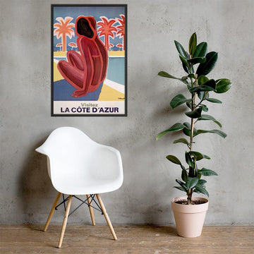 Cote D Azur Art Deco Framed Print - 24″×36″ - Posters Prints