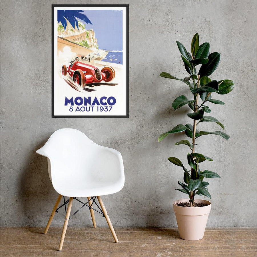 Monaco Art Deco Framed Print - 24″×36″ - Posters Prints & 