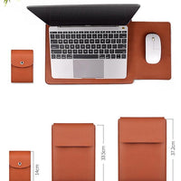 PU Leather Laptop Sleeve with Stand & Bag-dimensions
