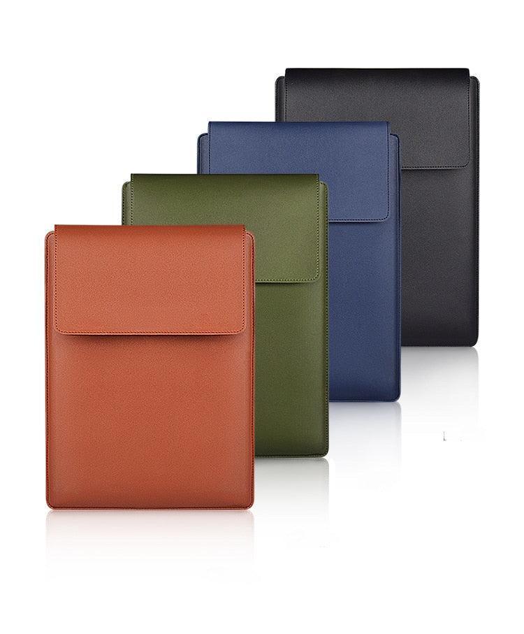 PU Leather Laptop Sleeve with Stand-multi-colour